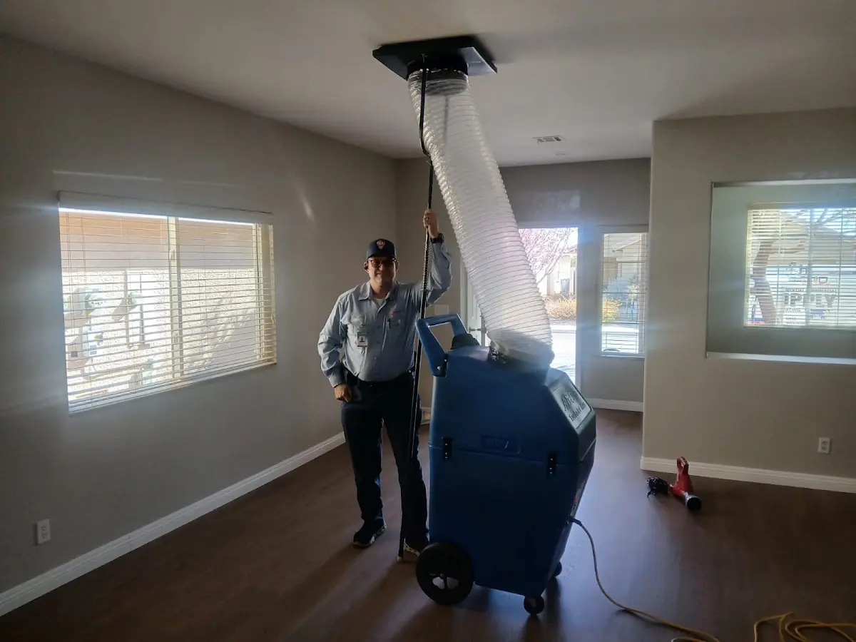 Professional Dryer Vent Cleaning work inside a Coeur d'Alene home